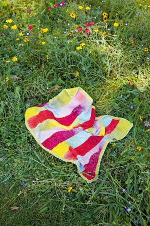 Strickset Decke Lang Yarns QUATTRO DEGRADE mit Anleitung in garnwelt-Box ca 89 x 72 cm