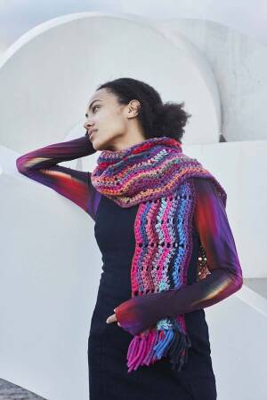 Strickanleitung Scarf crocheted lenght-wise WAD-011-37 WOOLADDICTS MYSTERY KEEP ON DREAMING als download