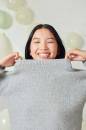 Knitting set Sweater LAMBSWOOL with knitting instructions in garnwelt box in size S