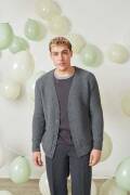 Strickset Jacke Lang Yarns LAMBSWOOL ADAM mit Anleitung in garnwelt-Box S