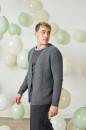 Knitting set Mens cardigan LAMBSWOOL with knitting instructions in garnwelt box in size S