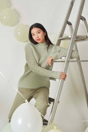 Strickset Pullover Lang Yarns MALOU LIGHT ELVIRA mit Anleitung in garnwelt-Box S-M