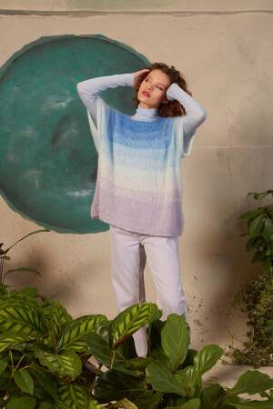 Knitting set Top down short-sleeved sweater MOHAIR 21 with knitting instructions in garnwelt box