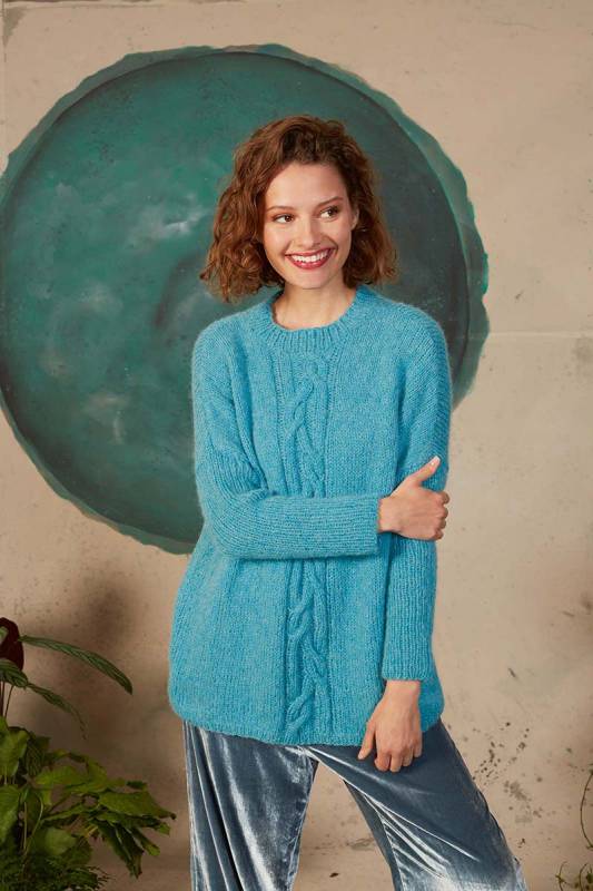 Knitting set Sweater ENYA with knitting instructions in garnwelt box in size S-M