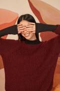 Knitting set Top down sweater ENYA with knitting instructions in garnwelt box