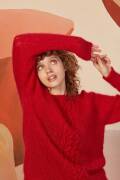 Knitting set Top down sweater MOHAIR LUXE with knitting instructions in garnwelt box