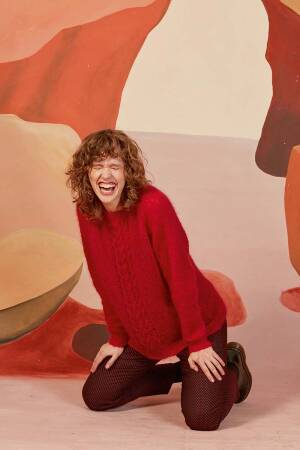 Strickset Pullover Top Down Lang Yarns MOHAIR LUXE METTE mit Anleitung in garnwelt-Box M-L