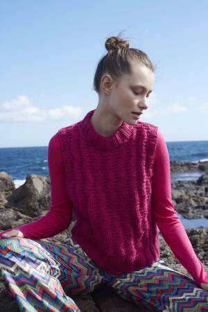 Strickset Slipover WAD WOOLADDICTS GLORY AQUA SPLASH mit Anleitung in garnwelt-Box