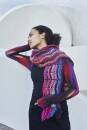 Knitting set Scarf crocheted lenght-wise MYSTERY with knitting instructions in garnwelt box
