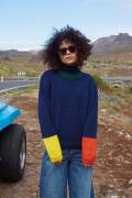 Knitting set Sweater POSEIDON with knitting instructions in garnwelt box in size S