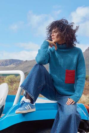 Strickset Pullover Lang Yarns Poseidon LUNA mit Anleitung in garnwelt-Box S