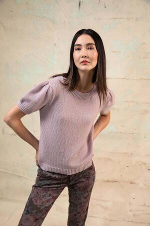 Strickset Kurzarmpullover Lang Yarns Cashmere Lace  Cashmere Dreams INA mit Anleitung in garnwelt-Box