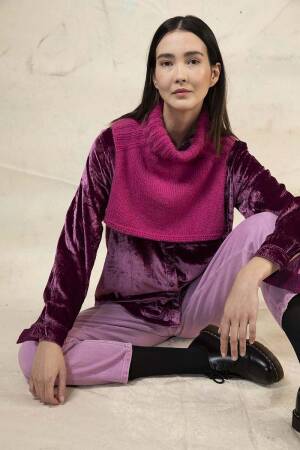 Strickset Kragen Lang Yarns Cashmere Light NORMA mit Anleitung in garnwelt-Box one size