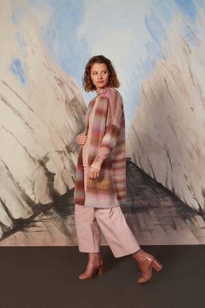 Strickset Jacke Lang YarnsOrion NINA mit Anleitung in garnwelt-Box one size