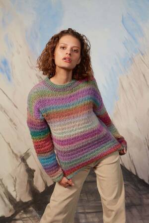 Knitting set Sweater ORION with knitting instructions in garnwelt box in size S-M