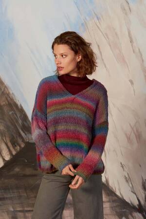 Strickset Pullover Lang YarnsOrion KARIN mit Anleitung in garnwelt-Box S-M