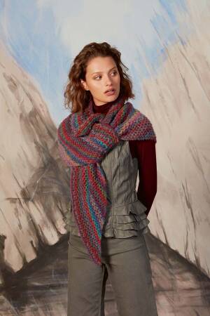 Strickset Dreiecktuch Lang YarnsOrion LILY mit Anleitung in garnwelt-Box