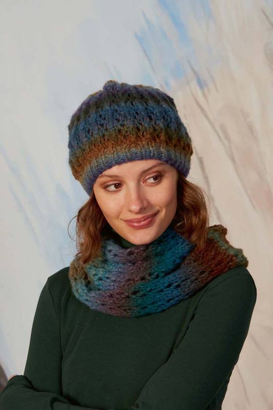 Knitting set Cowl ORION with knitting instructions in garnwelt box in size ca 70 x 38 cm