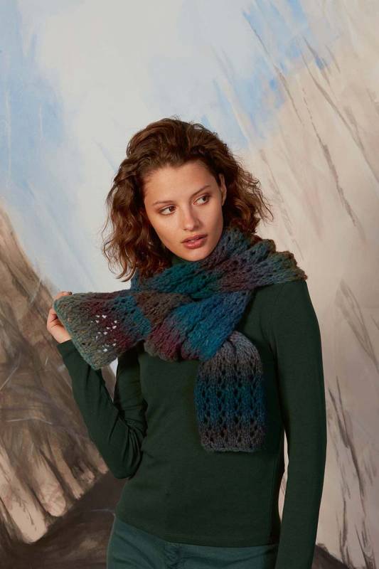 Knitting set Scarf ORION with knitting instructions in garnwelt box