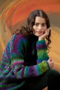 Strickset Kurzer Pullover Lang Yarns Cloud Tweed ANNA mit Anleitung in garnwelt-Box