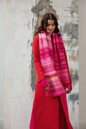 Strickset Schal Lang Yarns Cloud Tweed HEIDI mit Anleitung in garnwelt-Box ca 38 x 172 cm