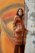 Knitting set Long cardigan CLOUD TWEED with knitting...