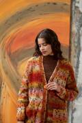 Strickset Lange Jacke Lang Yarns Cloud Tweed GABY mit Anleitung in garnwelt-Box S-M