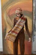 Strickset Schal Lang Yarns Cloud Tweed INGE mit Anleitung in garnwelt-Box ca 32 x 190 cm