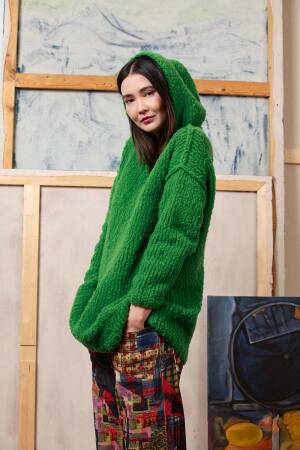 Strickset Pullover mit Kapuze Lang YarnsPhoenix LAURA mit Anleitung in garnwelt-Box S-M