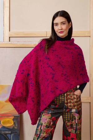 Strickset Cape Lang YarnsPhoenix Tweed CLARA mit Anleitung in garnwelt-Box