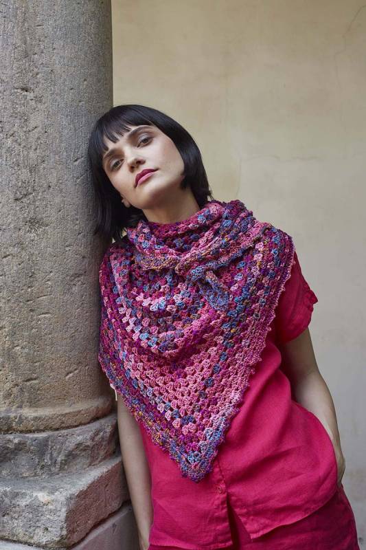 Strickanleitung Crocheted triangular shawl WAD-012-24 WOOLADDICTS Artsy als download