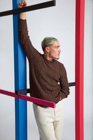 Strickset Herrenpullover Lang Yarns Norma IGO mit Anleitung in garnwelt-Box S