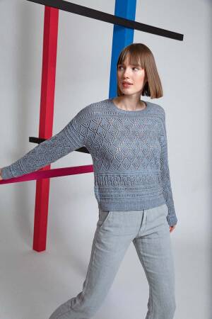 Strickset Pullover Lang Yarns Vaya MINA mit Anleitung in garnwelt-Box S