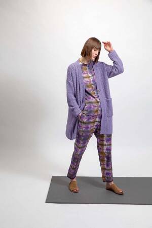 Knitting set Long cardigan REGINA with knitting instructions in garnwelt box