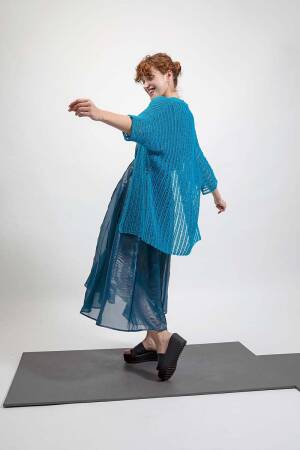 Strickset Jacke Lang Yarns Crealino NELE mit Anleitung in garnwelt-Box S-M