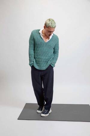 Strickset Herrenpullover Lang Yarns Vaya ANTON mit Anleitung in garnwelt-Box