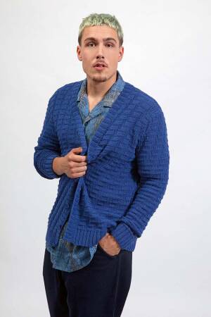Strickset Herrenjacke Lang Yarns Soft Cotton GUIDO mit Anleitung in garnwelt-Box