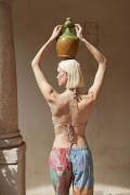 Knitting set Crocheted halter-neck top ARTSY with knitting instructions in garnwelt box in size S