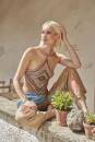 Knitting set Crocheted halter-neck top ARTSY with knitting instructions in garnwelt box in size S