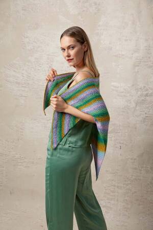 Strickset Dreiecktucn Lang Yarns Paradise ALICIA mit Anleitung in garnwelt-Box ca 150 x 70 cm