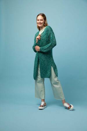 Strickset Jacke Lang Yarns Siempre NELA mit Anleitung in garnwelt-Box