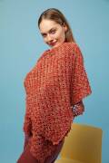 Strickset Häkeltuch Lang Yarns Siempre THERESA mit Anleitung in garnwelt-Box ca 59 x 158 cm