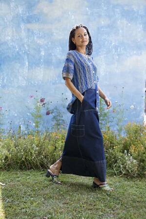 Knitting instructions Short-sleeved cardigan PTO-071_01 LANGYARNS Silk Color as download