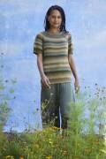 Knitting instructions Short-sleeved sweater Top Down PTO-071_08 LANGYARNS Silk Color as download