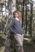 Strickset Sweater Lang Yarns Baby Alpaca Nordic Pearl (English) mit Anleitung in garnwelt-Box S