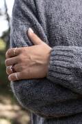 Strickset Bluse Lang Yarns Baby Alpaca Nordic Pearl...