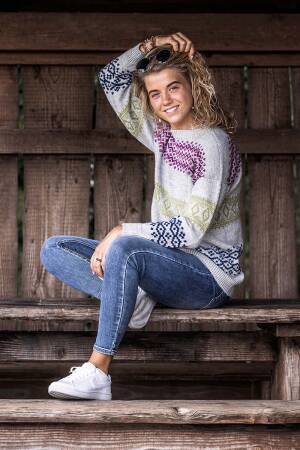 Strickset Trui Lang Yarns Baby Alpaca Nordic Touch (Nederlands) mit Anleitung in garnwelt-Box S