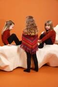 Knitting set Poncho with fringes ATLANTIS with knitting instructions in garnwelt box