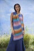 Strickset Schal Lang Yarns Silk Color MELINA mit Anleitung in garnwelt-Box ca 35 x 150 cm