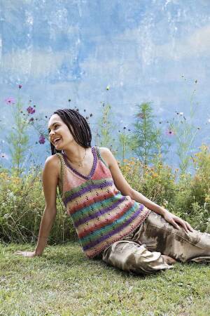 Strickset Top Lang Yarns Silk Color ROSITA mit Anleitung in garnwelt-Box S